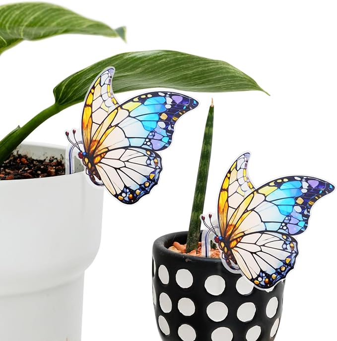 Hanging Planters for Indoor Outdoor Plants-Planters Hanging Plant Butterfly Decor 2 Pcs Garden Decor Plant Accessories Farmhouse Decor-Gifts Ideas for Mom