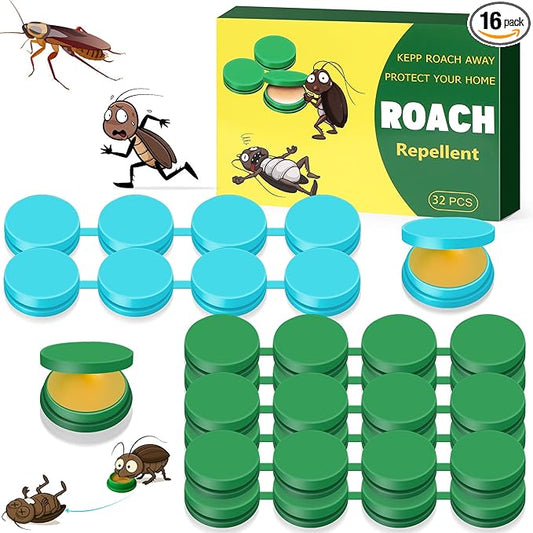 32 Pack Cockroach Gel Bait, Effective Cockroach Repellent and Gel for Quick Elimination of Indoor Roach Nests, Get Rid of Roaches Permanently Indoor Outdoor, Long-Lasting