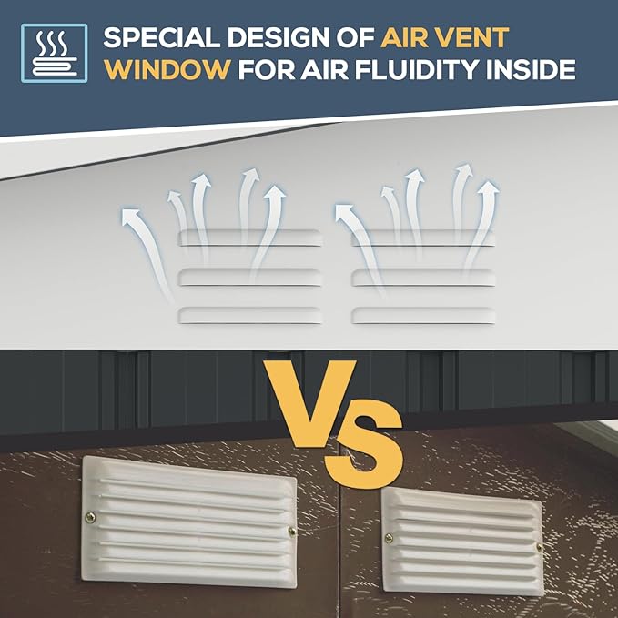 U-MAX 12x10 Storage Shed, Large Metal Outdoor Garden Sheds & Outdoor Storage Clearance, 10x12 Tool Shed Outdoor Storage Lockable for Backyard Outside Use in Dark Grey