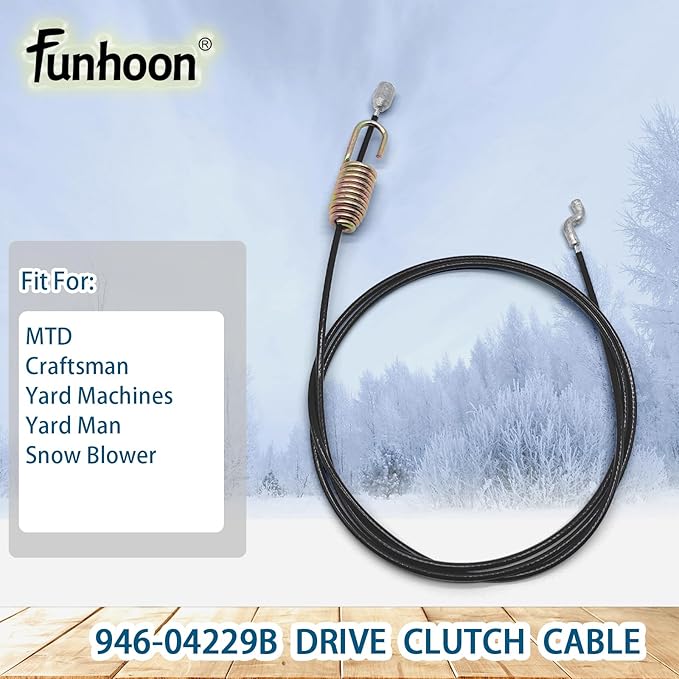 946-04229B Drive Clutch Cable for MTD Craftsman Cub Cadet Yard Machines Yard Man Most 2-Stage Snow Blowers Replaces 746-04229 746-04229B 946-04229