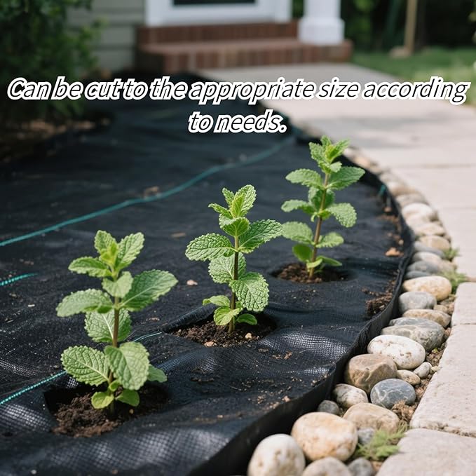 Weed Barrier Landscape Fabric, Durable PE Ground Cover Mat, High Permeability Weed Control Cloth, Gardening Weed Blocker Mat, Driveway Fabric (3x300 FT)