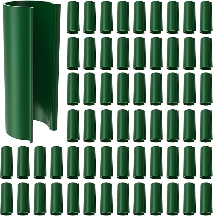 Jetec 128 Pieces Clamp for PVC Pipe Greenhouses, Row Covers, Shelters, Bird Protection, 2.4 Inches Long (Green,For 1/2 Inch PVC Pipe)