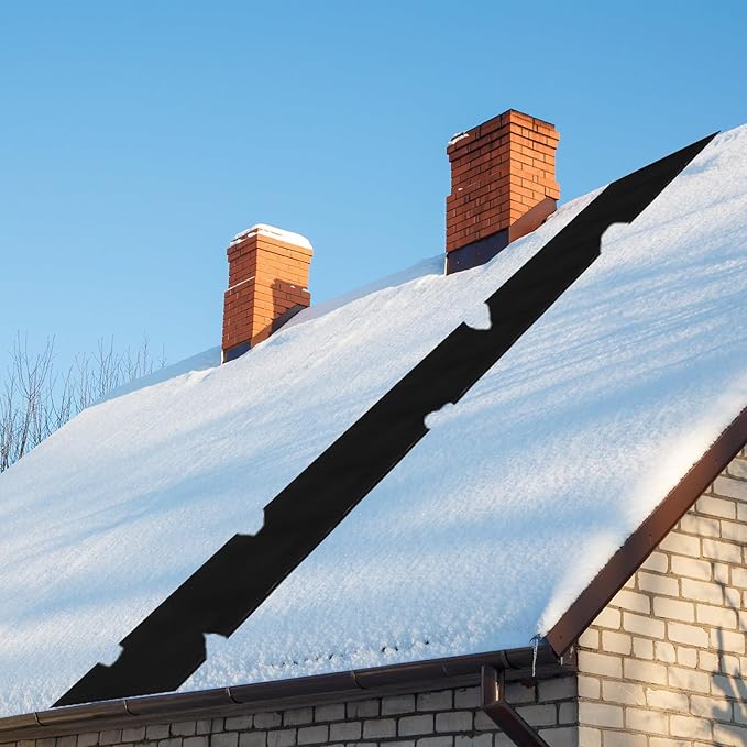 Baquler 1 Piece 20 ft Snow and Ice Melting Mats Roof and Valley Heater Ice Dam Prevention Heated Outdoor Mats Electric Snow Melting Mats for Winter Snow Removal