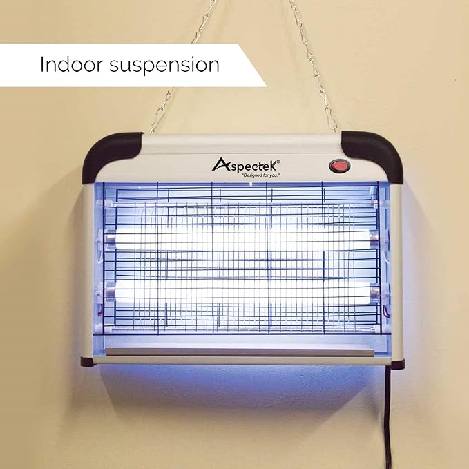 ASPECTEK Insect Killer, Bug Zapper, Powerful 20W Electronic Indoor Fly Zapper, Mosquito Killer-Indoor Use Including Free 2 Pack Replacement Bulbs