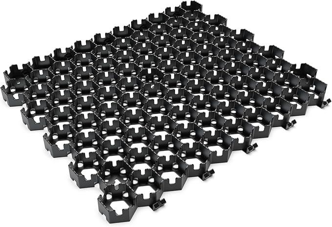 Standartpark Vodaland Permeable Pavers - HexPave Grass & Gravel Permeable Paver System - 100% Recycled PPE Plastic Pavers, Handles 27,000 lbs, 1" Depth, 1450 s.f / 488 Units