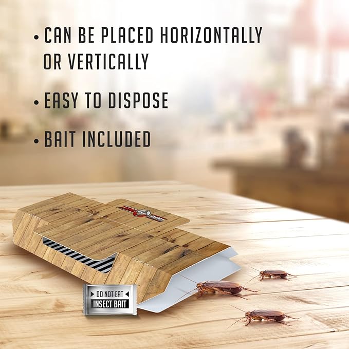 Roach Traps Indoor Sticky (36 Pack) - Glue Traps for Roaches Bug Traps with Roach Bait Traps - Long Lasting Non-Toxic Children and Pet Friendly - Trap a Pest