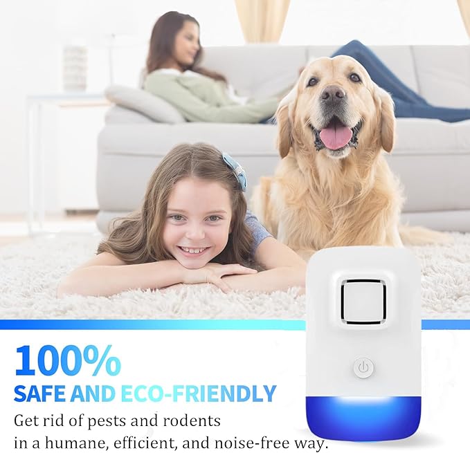 Ultrasonic Pest Control Repeller Plug in, Electronic Rodent Repellent for Indoor Home, Mosquito Repellent, Cockroach Killer, Spider Repellent (1 Pack)