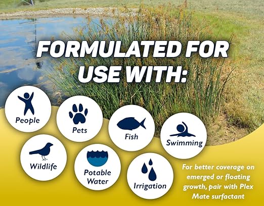 CattPlex Pro - Aquatic Herbicide - Kills Cattails, Water Lilies, Grasses & More - Quart (32 Ounces)