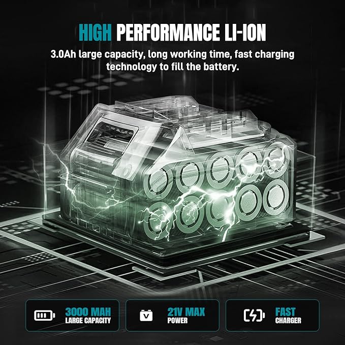 Electric Weed Wacker with Wheel Brushless Cordless Weed Eater Battery Powered| 60 Minute Battery Life | Silent Design, One Click Start | Suitable for Small and Medium-Sized Lawns