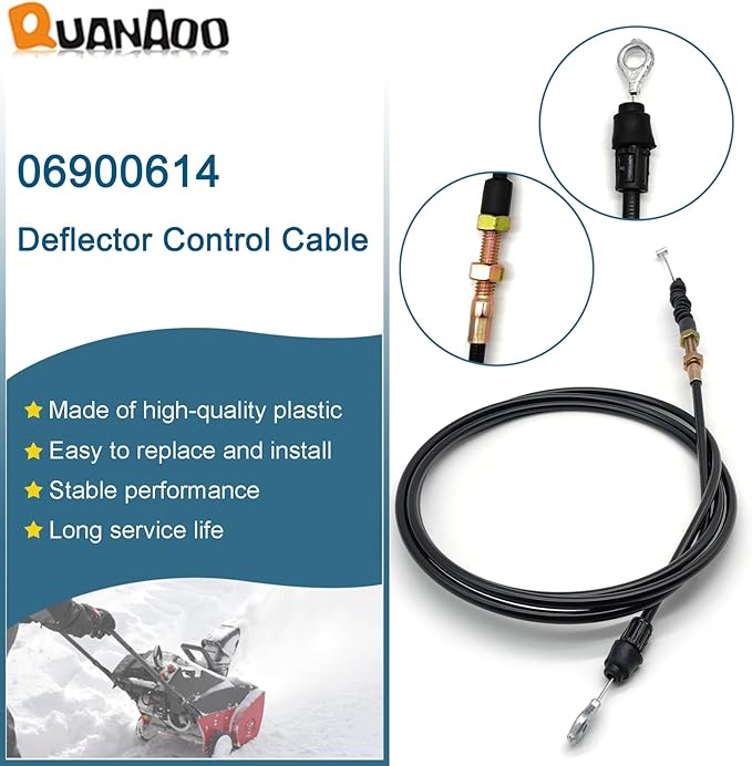 Deflector Control Cable 06900614 for Ariens Deluxe 24" 28" 30" 32" Platinum SHO 24" 30" AX 254cc Engine Snowblower Replace Gravely 885912 Snow Blower Replacement Chute Deflector Cable