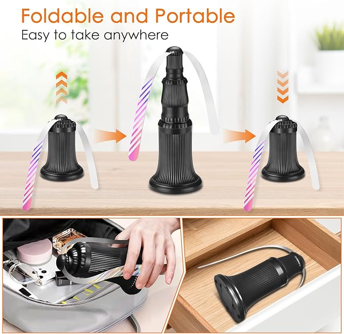 Fly Fans for Tables, Fly Fan for Indoor Outdoor Tables Battery Powered Fly Swatter Fan to Keep Flies Away with Holographic Blades for Home Party Outside Picnic, 6 Pack