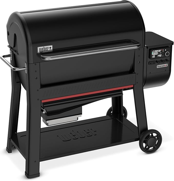 Weber Searwood XL 600 Wood Pellet Smoker Grill with Wi-Fi and Bluetooth Connectivity, 36 Inches, Black