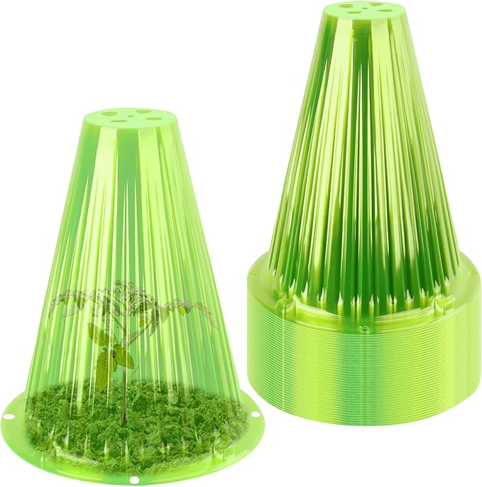 50 Pack Garden Cloches for Plants, Reusable Bell Plant Cover, Plant Covers Protectors from Animals Snails Birds Chickens Insect, 9.18" H X 7.56" D