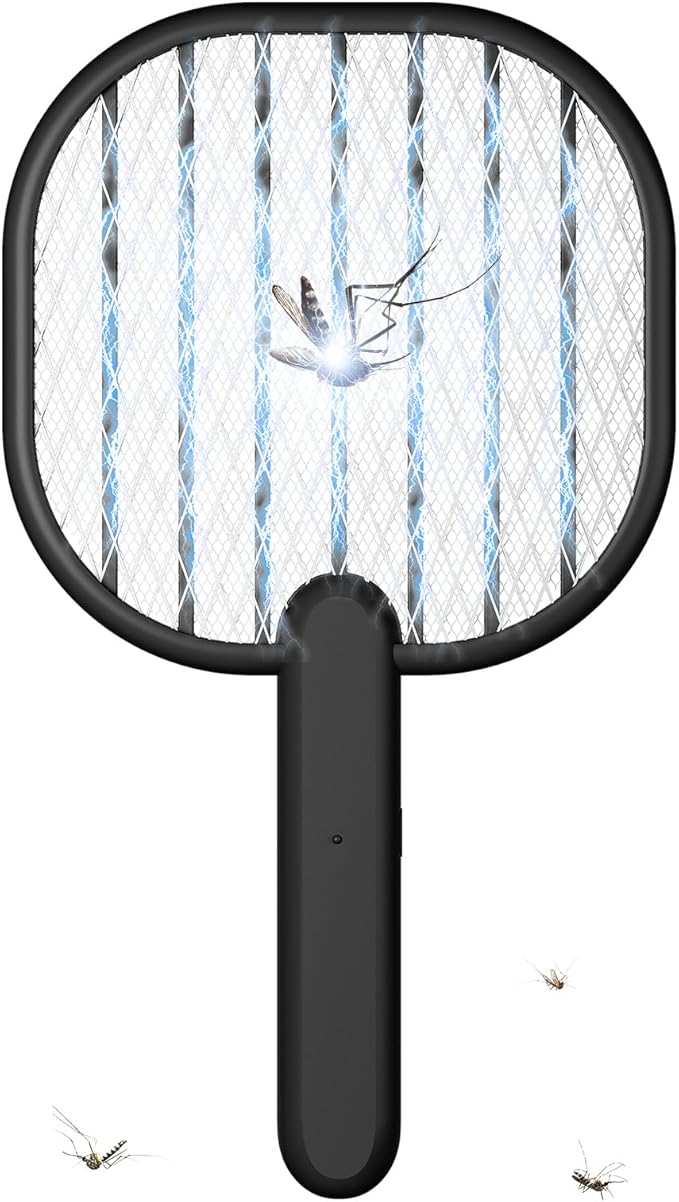 Electric Fly Swatter Mosquito Zapper: BUZZKICK Bug Zapper Racket with 3500V Powerful Battery Powered Handheld Electronic Fly swatter for Indoor Outdoor Use, 2AA Battery Required (Not Included)