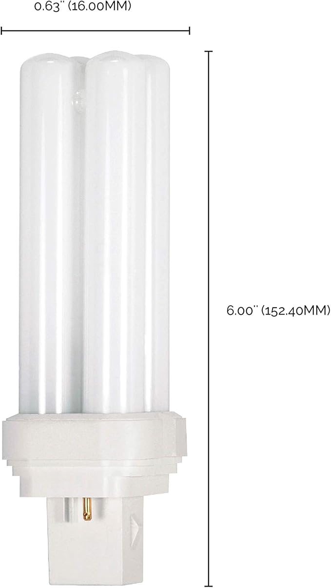 Satco S6020 2700K 22-Watt GX32D-2 Base T5 Quad 2-Pin Tube for Magnetic Ballasts, White