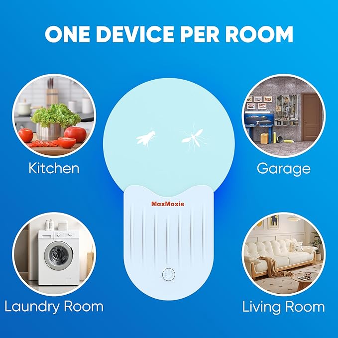 Flying Insect Trap Indoor, Fly Bug Zapper Pest Light Trap for Mosquito, Fruit Flies, Gnats, Moths, Attractant Bug Catcher Light for Home