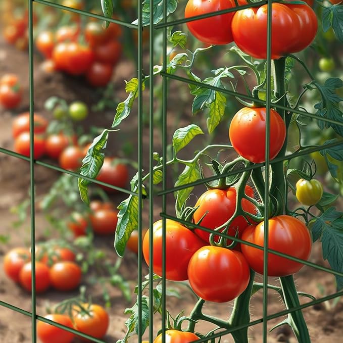 AGTEK 30" x 56" Foldable Cucumber Trellis with Zip Ties Plant Support A Frame Metal Trellis for Climbing Plants, Cucumber, Vegetable