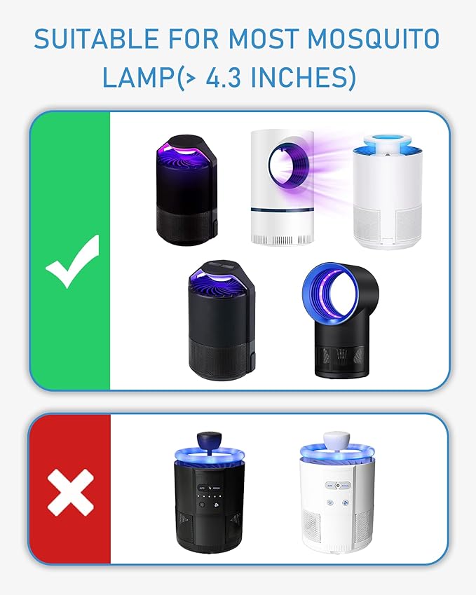 48 Pcs Refill Glue Boards 4.13" Sticky Pads Compatible with Katchy, Fenun, Dunaga, and Fvoai Zap H3 M3 Pro Indoor Insect Fly Traps Bug Catcher Mosquito Zapper Light