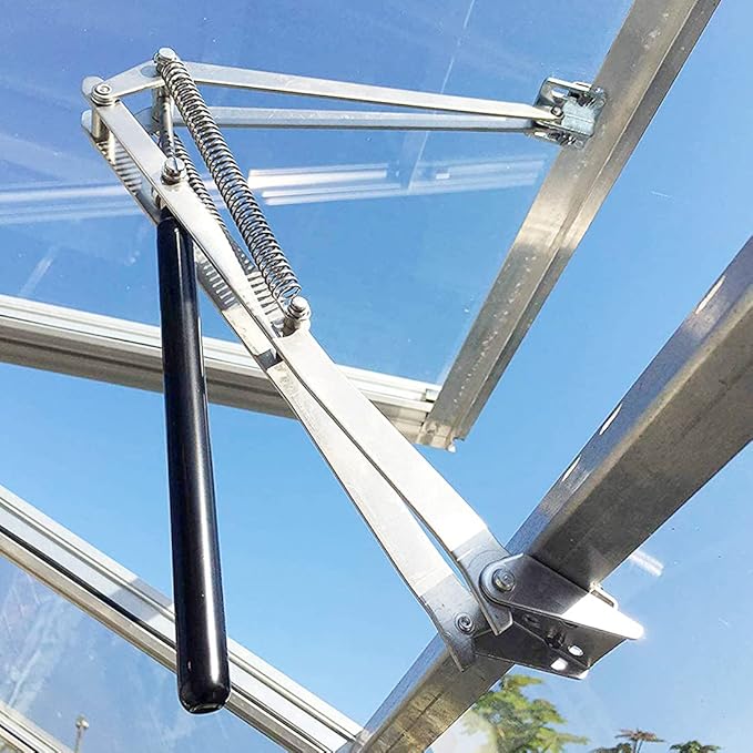 BIBISTORE Automatic Greenhouse Vent Opener Auto Solar Cold Frame Window Openers Agriculture Hothouse Roof Opening Kits Gardening Greenhouse Accessories-33 Lbs Lift Capacity,Two Springs