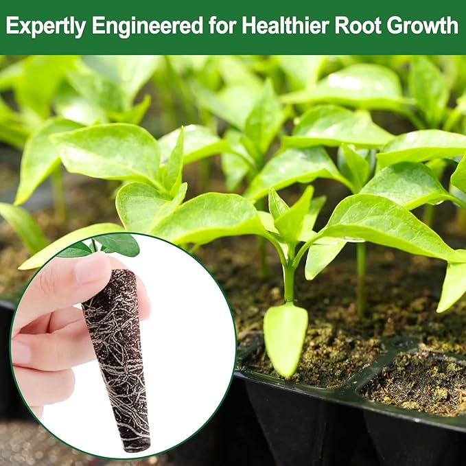 61 Pack Grow Sponges, Replacement Root Growth Sponges Seed Pods Compatible with AeroGarden, Compatible with Hydroponics Growing System Kit, Includes 10 Plant Labels and 1 Tweezers