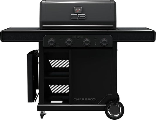 Char-Broil Pro Series with Amplifire Infrared Technology 4-Burner Propane Gas Grill and Griddle Cabinet, Black 463279224