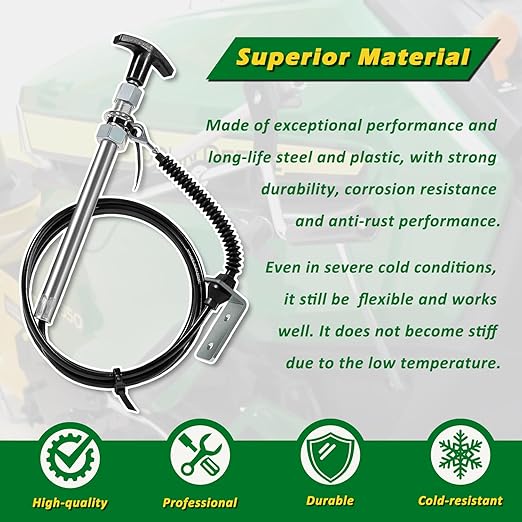 AM134404 Replace for John Deere Spout Control Input Cable, Chute Deflector Cable Fits JD 44 Inch Snow Blower on L 100 110 120 130 X 300 320 340 500 520 540 LA 100 110 120