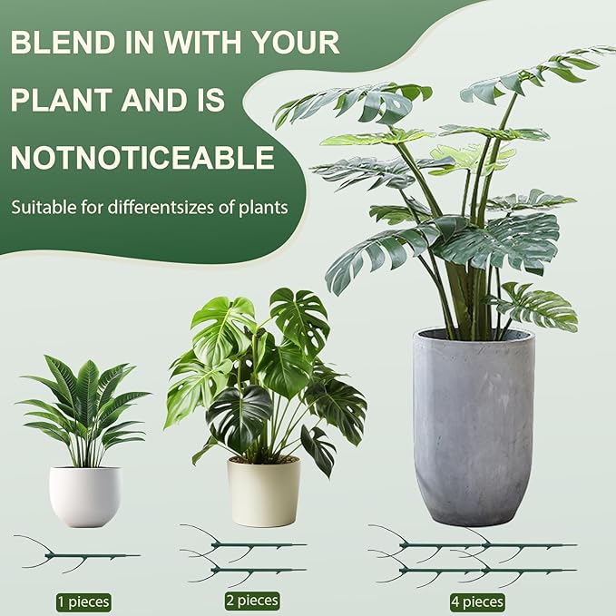 5 Pack Stackable Monstera Plant Support, 2025 New Plant Stakes for Indoor and Outdoor Plants Use, Garden Stakes for Climbing and Potted Plants, Pothos, Philodendron (5 Pack)
