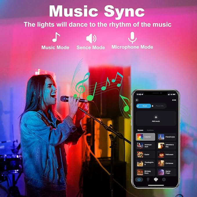 T-SUN RGBCW Wall Washer Lights 2 Pack 50W Stage Wash Light Bar Smart APP & Remote Control Music Sync Memory Timing Color Changing Wash Light for Stage Birthday Party Wedding Outdoor Indoor