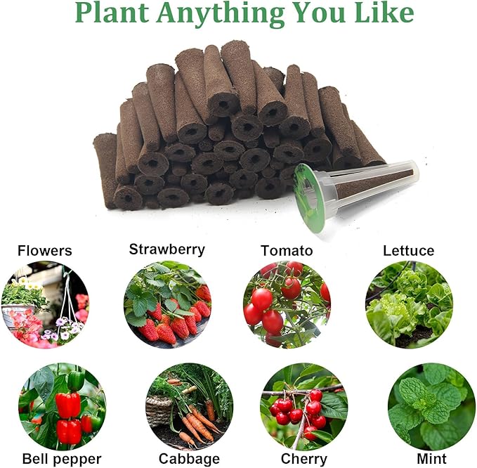 242 PCS Hydroponic Pods Kit, Seed Pods Kit for Aerogarden, Grow Anything Kit, Coolrunner Hydroponics Garden Accessories with 60 Baskets, 60 Stickers, 60 Sponges, 2 Tweezers, 60 Planting Cove (242)