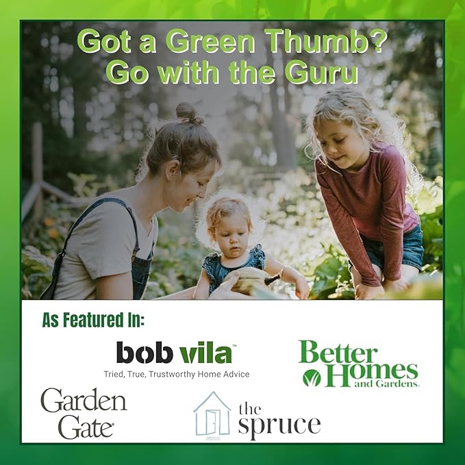 GARDEN GURU Straight Stainless Steel Pruner Pruning Shears Clippers Snips – Sharp Bonsai Cutter Plant Trimming Scissors – Straight Blade Garden Scissors Tool – Great for Roses Flowers Herbs Fruits