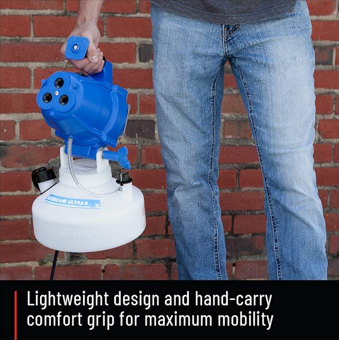 Hurricane Ultra II Corded ULV Hand Carry 1-Gallon Fogger Adjustable Particle Size 10-50 Microns