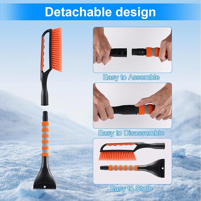 Ice Scraper and Snow Brush for Car Windshield, Snow Scraper for Car, Snow Winter Car Necessities, Multi Functional Car Snow Removal Tools, Car Accessories Gift for Women and Man Accessories