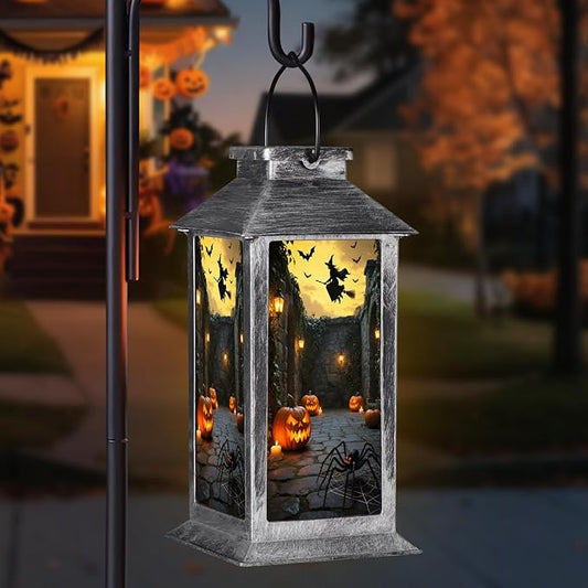 Halloween Decorations Outdoor,Halloween Hanging Decorations,Solar Lantern,Decor for Home Outside Porch Garden Yard Lawn Party Decorations