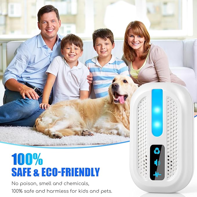 6 Packs Upgraded Ultrasonic Pest Repeller Indoor- Ultrasonic Mouse Repeller Rodent Repellent Ultrasonic Plug in Ant Repellent for Roach, Bugs, Mice, Spider, Electronic Rodent Repellent Devices