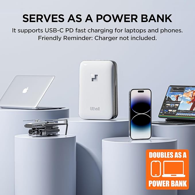 Litheli Cordless Electric Snow Shovel, 20V 12-Inch Snow Thrower with Adjustable Auxiliary Handle, Battery Powered Snow Blower, 4.0Ah Battery Included ﻿