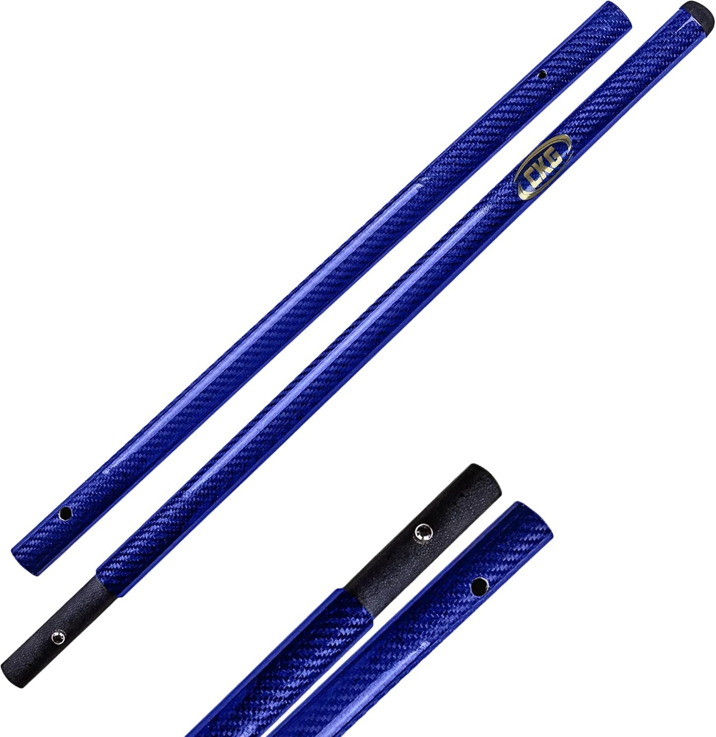 CKG Metal Detector Shovel Travel Carbon Handle for Scoop Shovel, Universal Lightweight Pole for Beach Metal Detecting Digging Tools Treasure Hunting 3k Carbon Fiber Long Tube Rod – Blue/Travel Size