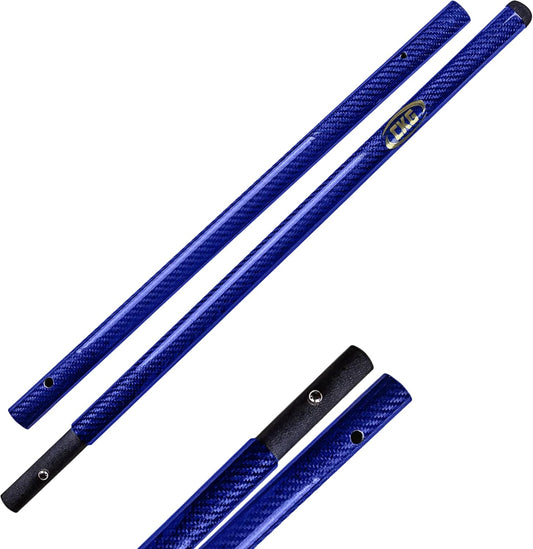 CKG Metal Detector Shovel Travel Carbon Handle for Scoop Shovel, Universal Lightweight Pole for Beach Metal Detecting Digging Tools Treasure Hunting 3k Carbon Fiber Long Tube Rod – Blue/Travel Size