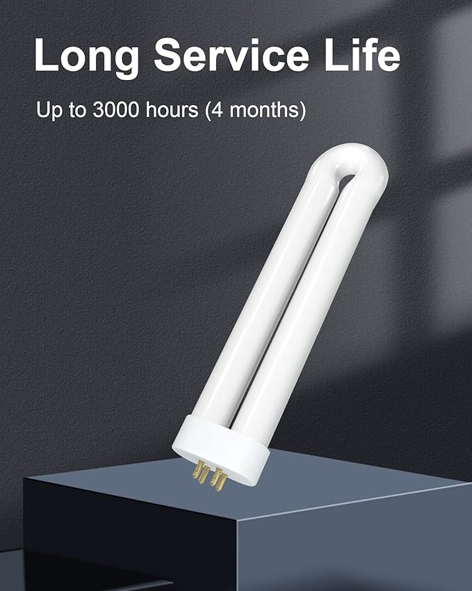 Shootingstar Bug Zapper Replacement Light Bulb for 15W Insect Attracting Lamp with 4-Pin Base, Ful 15W-BL U Shaped Twin Tube Bulb for Outdoor Mosquito Zapper, 4 Pack