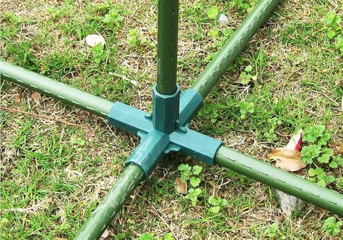4 PCS 16mm Greenhouse Frame Building Connectors Pipe Fitting Plastic Gardening Joint Tool Heavy Duty Framework Drip Tubing Flower Stands Plant Stakes Fencing
