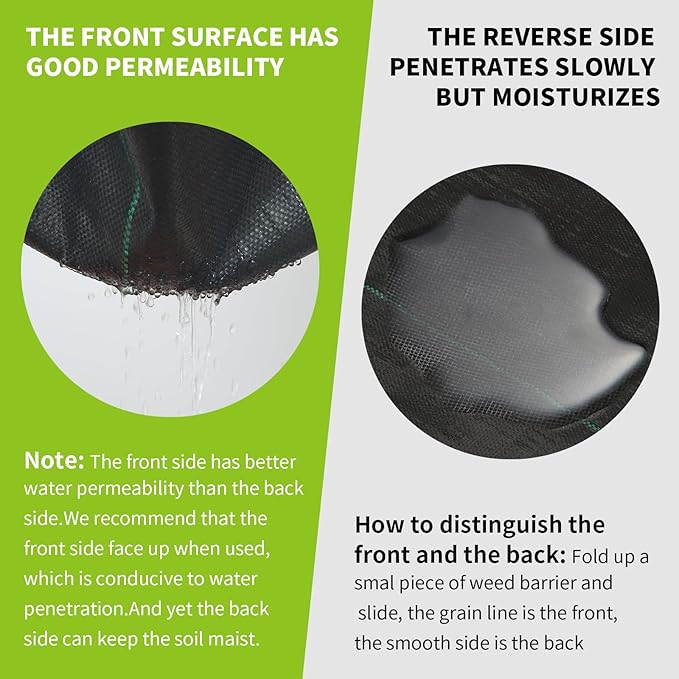 3x100ft 3.2OZ,Weed Barrier Landscape Fabric Heavy Duty, Woven Weed Control Fabric, High Permeability Good for Flower Bed, Geotextile Fabric Underlayment, Driveway (3.2ft*32ft)