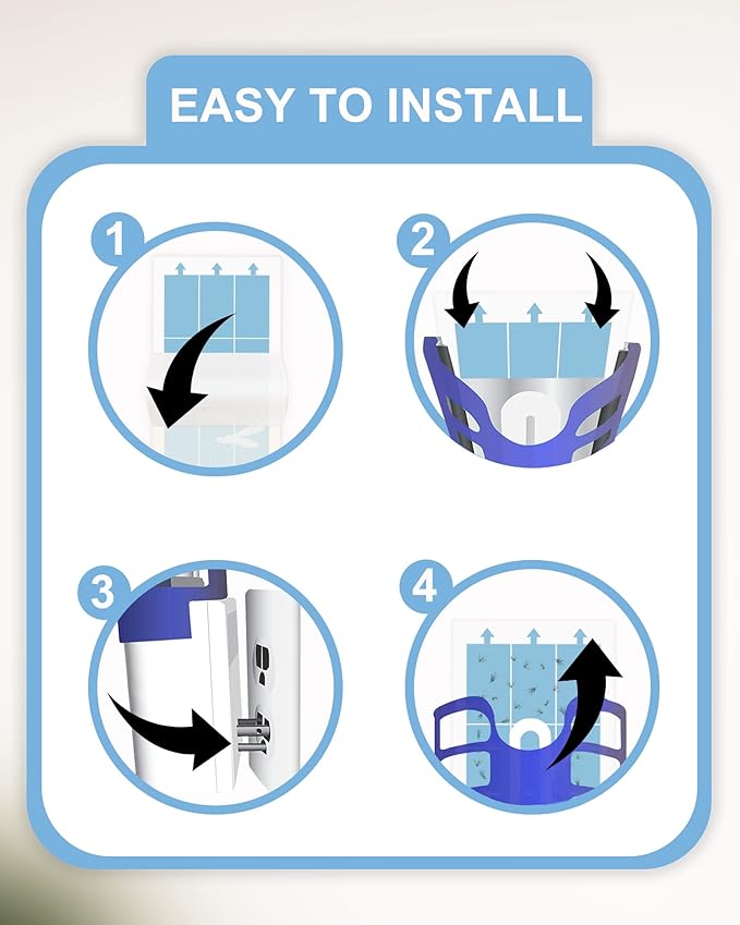 24 Pack Refills Glue Cards for Dynatrap DT3009 DT3019 DT3039 and Gardner Flyweb Classic Indoor Insect Mosquito Trap Refills Sticky Cards Replacement Glue Cards