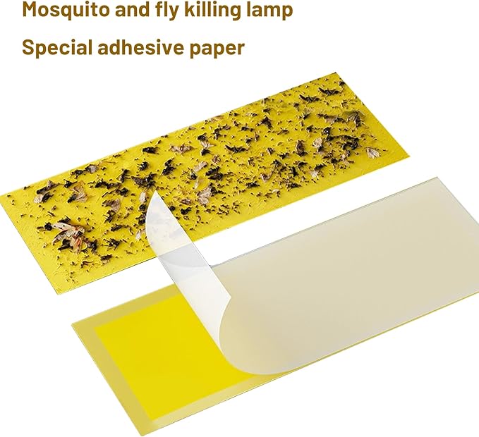10 Refills UV Fly Light Trap Indoor for Home Gnat Traps for House, Wall Sconce Fly Light Bug Catcher for Kitchen House & Restaurant Fruit Flies Garage & Warehouse