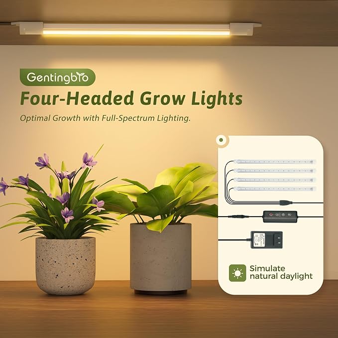 Plant Stand with Grow Lights Large Plant Shelf Indoor Plant Cabinet Hanging Plant Rack Metal Plant Holder for Multiple Plants for Living Room Patio Balcony Garden Black