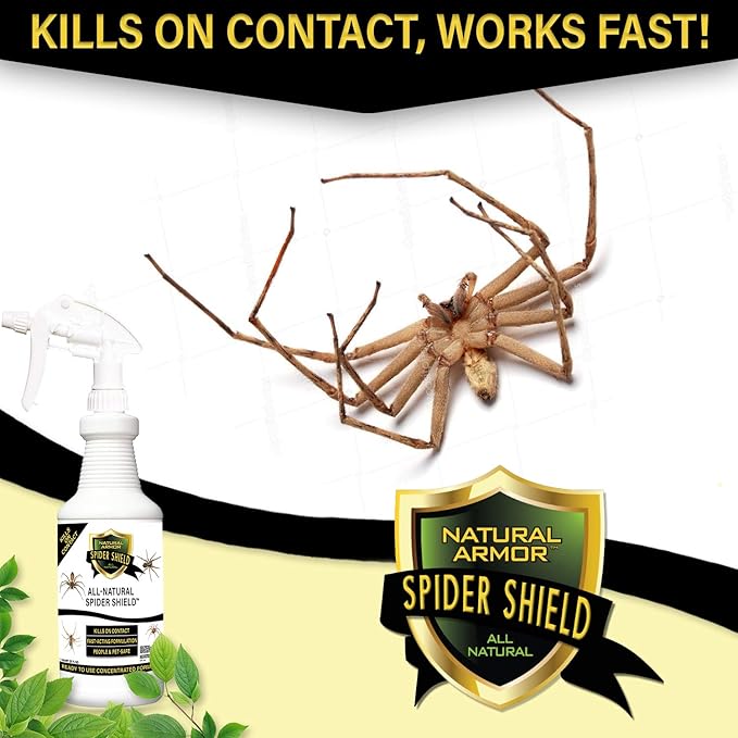 Spider Killer & Repellent Spray - Powerful Peppermint Formulation Kills & Repels All Types of Spiders and Works Better Than Ultrasonic Gimmicks - 128 fl oz Gallon Ready to Use