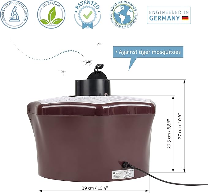 Biogents Mosquitaire Outdoor Mosquito Trap with Sweetscent Lure | Eco-Friendly, Pesticide-Free, Pet-Safe Repellent Alternative | Electric Catcher for Comprehensive Mosquito Control