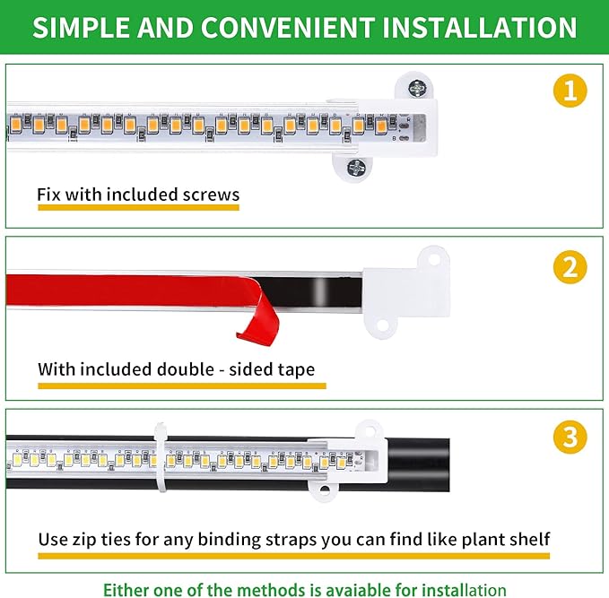Plant Lights for Indoor Plants, 2 Strips Grow Lights Full Spectrum Growing Lamps for Indoor Plants, Auto On & Off Timer, 10 Dimmable Levels for Hydroponic Succulent Seedling
