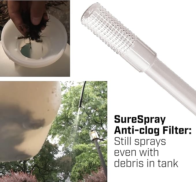 Chapin International 20541 1 Gallon Lawn & Garden Multi-Purpose Sprayer with Foaming and Adjustable Nozzles, Made in The USA, 1-Pack, Translucent White