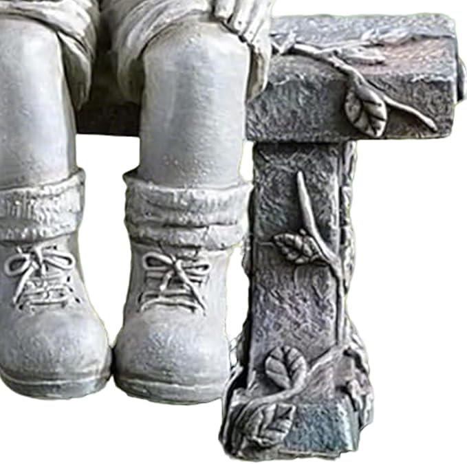 Boy and Girls Statues Outdoor Decorative for Garden, Fisrt Kiss Yard Statue for Patio Porch Lawn Bookshelf Decor, Couple Garden Sculpture, 8 1/4" L x 4 3/4" W x 9" H