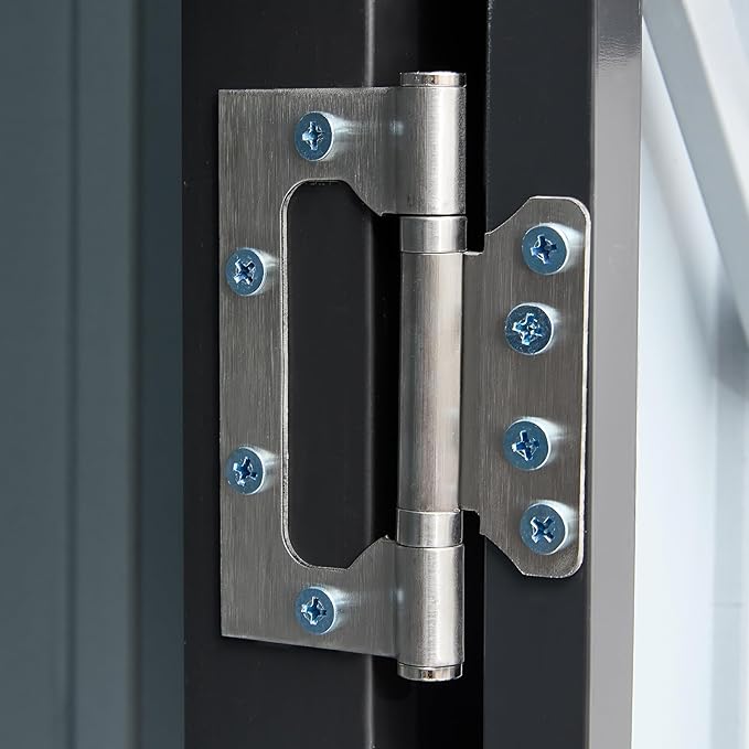 3x3 FT Outdoor Storage Shed, Metal Steel Garden Shed with Single Lockable Door, Small Shed Outdoor Steel Utility Tool Shed, Storage House Waterproof for Backyard Patio, Garden, Lawn(Dark Gray)