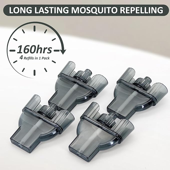 4Pack Patio Shield Mosquito Repeller Refills, Advanced Repellent Formula Compatible with E-Series & Radius Only Ultimate Mosquito Defense for Outdoor, Bedroom, Kitchen, Garden, Office